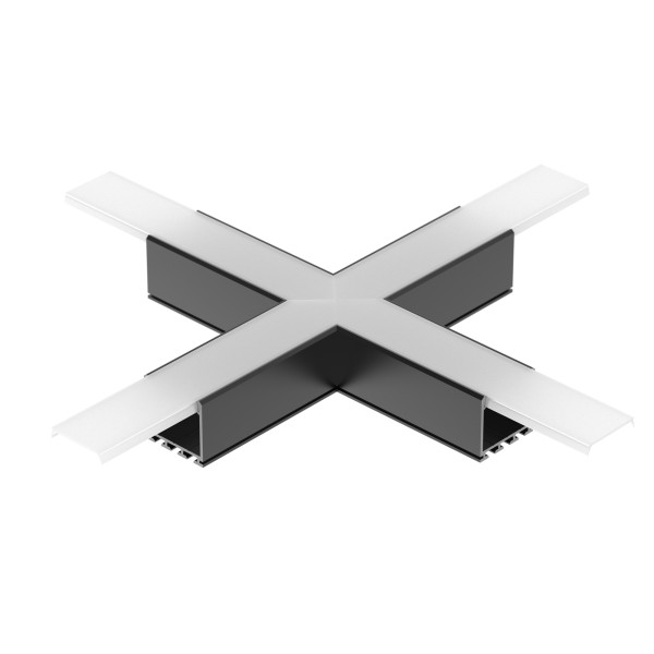 Крепёж Крестовина PLS-LOCK-H25-Х90 BLACK для профилей
