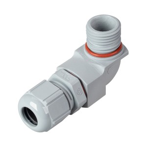 Коннектор Сальник угловой KLW-4 (4-10mm, IP67) для пылевлагостойких светильников
