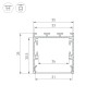 Профиль для светодиодных лент LINE-S-3535-2500 WHITE накладной