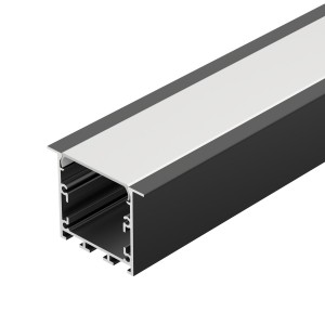 Профиль S встраиваемый LINIA49-F-М-2500 BLACK для светодиодных лент