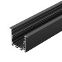Профиль S встраиваемый LINIA49-F-М-2500 BLACK для светодиодных лент