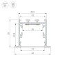 Профиль S встраиваемый LINIA49-F-M-2000 WHITE для светодиодных лент