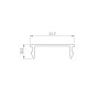 Экран для профиля S LINE-S-W32-2000 OPAL, матовый, 2000 мм