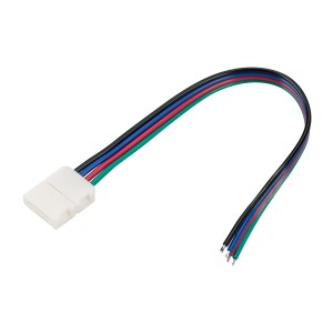 Коннектор выводной FIX-RGB-10mm-150mm-X1 (4-pin) для RGB лент