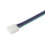 Коннектор выводной FIX-RGB-10mm-150mm-X1 (4-pin) для RGB лент