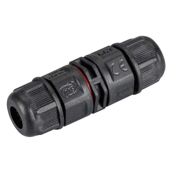 Коннектор прямой NEO-CON-I-2pin-BK (3-7mm, IP67) для ступеней и пола