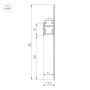 Профиль ARH-PLINTUS-50-FANTOM-3000 RAL7044 (Arlight, Алюминий) для встраивания