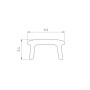 Экран PLINTUS-H54B-2000 Opal (Arlight, Пластик) матовый для ARH