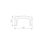 Экран PLINTUS-H40-2000 Opal (Arlight, Пластик) матовый 2000 мм