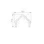 Экран ARH-DECORE-S12 Square Opal матовый для профилей DECORE