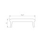Экран призматический LINE-W16-2000 BLACK для профилей ARH