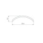Экран ARH-KANT-H16-2000 Round Opal матовый для профиля KANT-H16