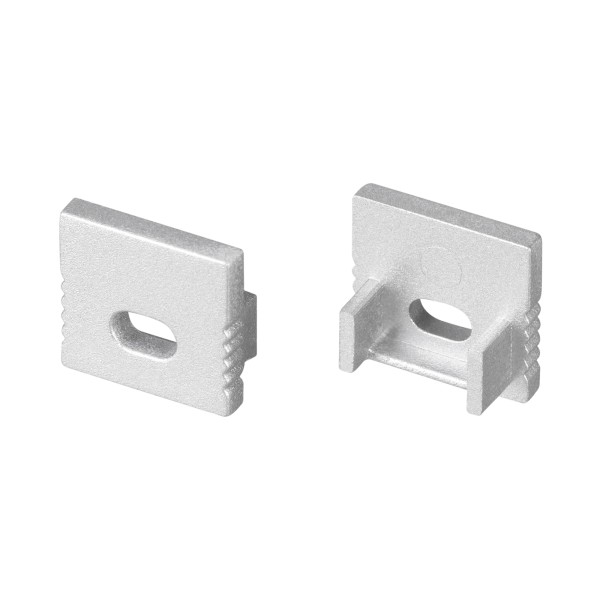 Заглушка FANTOM-W12 SILVER с отверстием для профиля LINE-1212