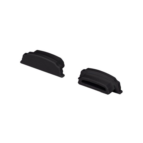 Заглушка ARH-BENT-W18 BLACK глухая для алюминиевых профилей