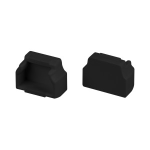 Заглушка CEIL-S12-SHADOW-20-SIDE BLACK глухая для профиля