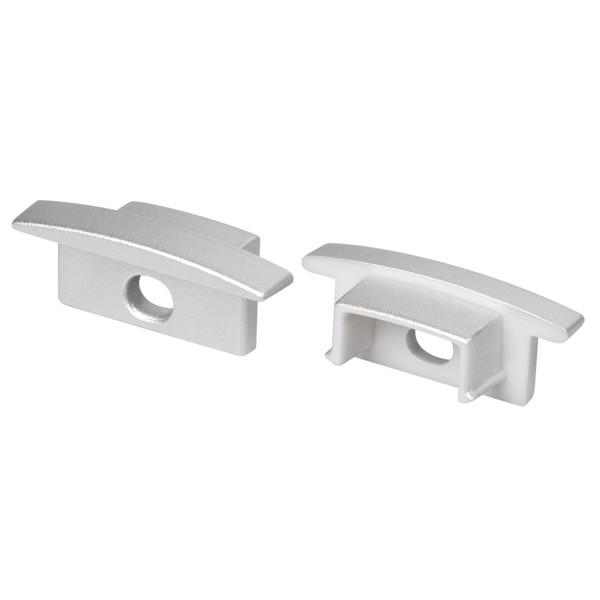 Заглушка LINE-2308-F SILVER с отверстием для профиля