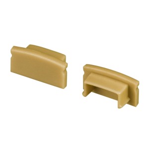 Заглушка для профиля LINE-1708 GOLD глухая, пластиковая