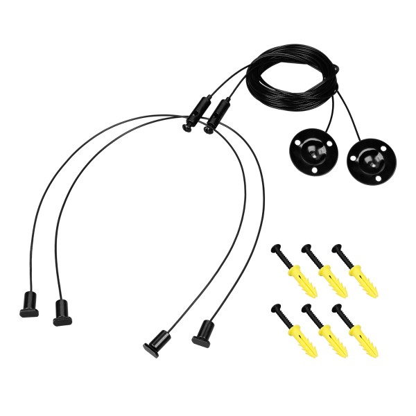 Подвес LINE-6070 2x4m Set BLACK для профилей, стальной