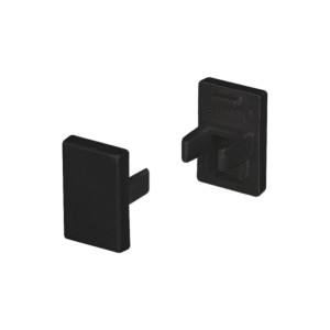 Заглушка SL-MINI-8-H12 BLACK глухая для алюминиевых профилей