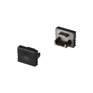 Заглушка SL-MINI-8-H6 BLACK глухая для алюминиевых профилей