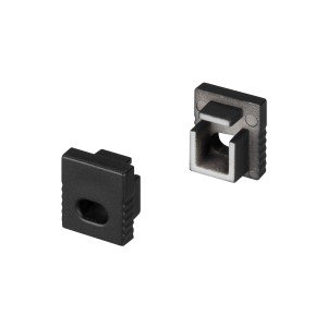 Заглушка SL-MINI-8 BLACK с отверстием для профиля S-LUX