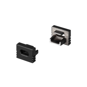 Заглушка SL-MINI-8-H6 BLACK с отверстием для профиля