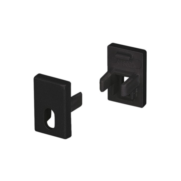 Заглушка SL-MINI-8-H12 BLACK с отверстием для профиля