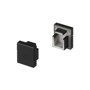 Заглушка SL-MINI-8 BLACK глухая для профиля S-LUX
