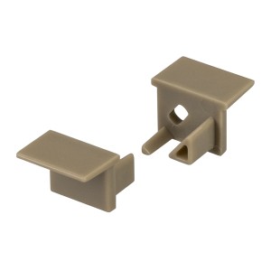 Заглушка SL-BEVEL-H10-F14 OLIVE GREY для профиля (пластик)