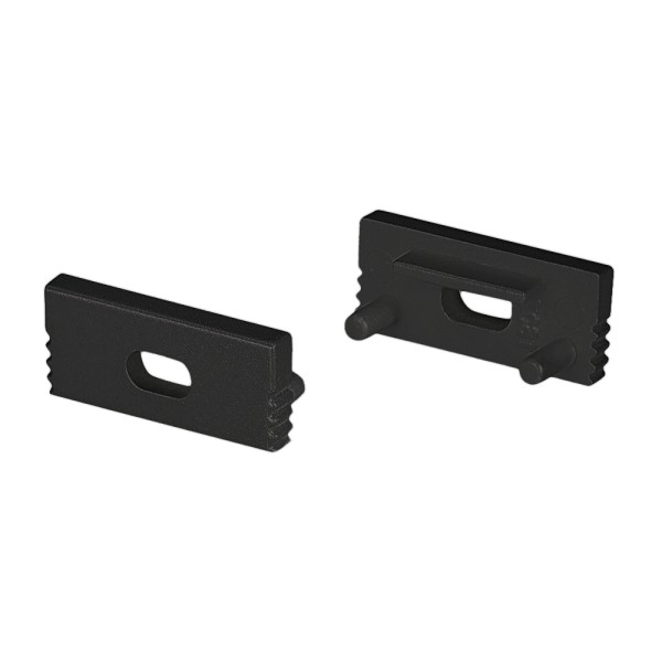 Заглушка SL-SLIM-H7 BLACK с отверстием для профиля (Arlight, Пластик)