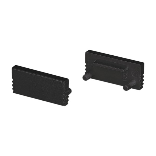 Заглушка SL-SLIM-H7 BLACK глухая для алюминиевых профилей