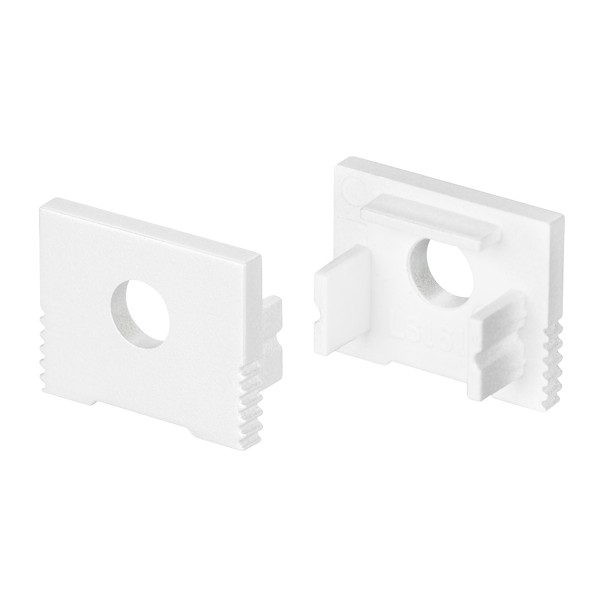 Заглушка SL-SLIM-H13M WHITE с отверстием для профиля