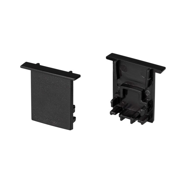 Заглушка SL-COMFORT-1722-F BLACK глухая для профиля