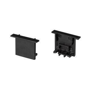 Заглушка SL-COMFORT-1716-F BLACK глухая для алюминиевых профилей