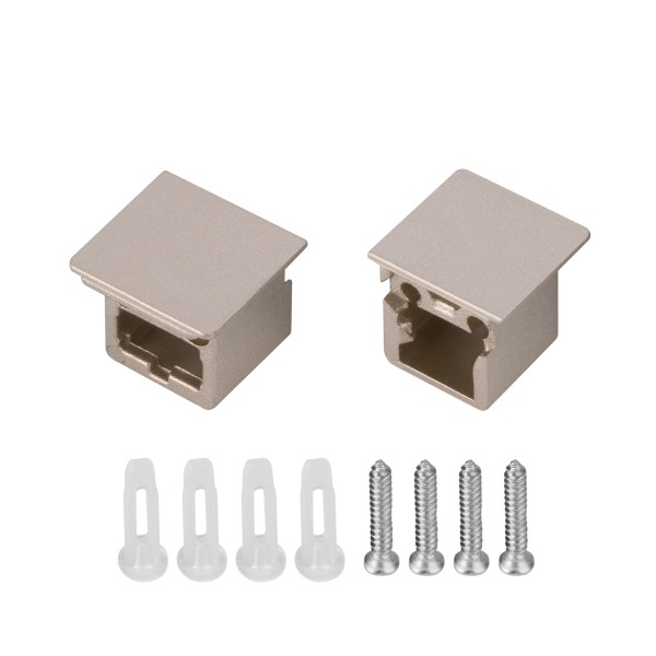 Заглушка SL-MINI-3-H10-F12 CHAMPAGNE GOLD для алюминиевых профилей