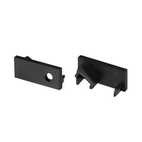 Заглушка SL-BEVEL-W21 BLACK комплект 2 шт. для профиля