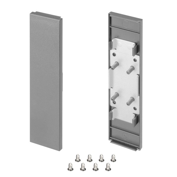 Заглушка SL-LINE-25100-DUAL SILVER глухая для алюминиевого профиля