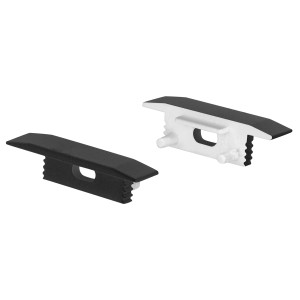 Заглушка SL-SLIM-H7-F25 с отверстием BLACK для алюминиевых профилей