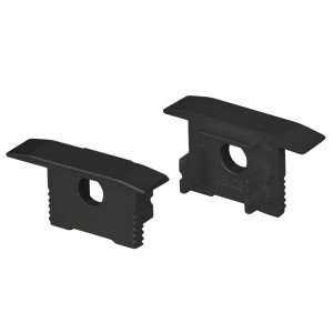 Заглушка SL-SLIM-H13M-F25 BLACK с отверстием для профиля