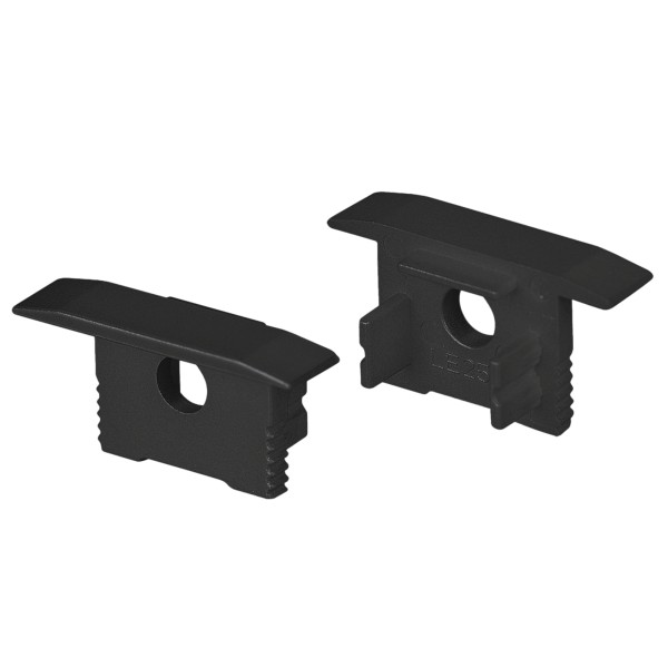 Заглушка SL-SLIM-H13M-F25 BLACK с отверстием для профиля