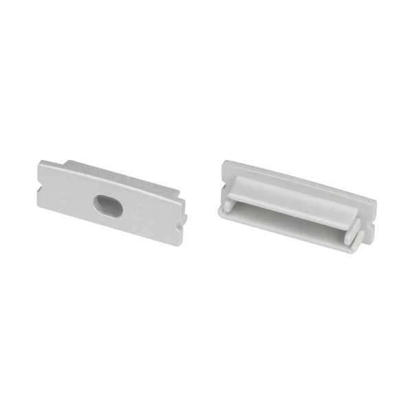Заглушка LINE-3010 SILVER с отверстием для алюминиевого профиля