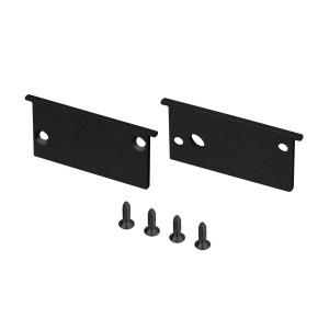 Заглушка алюминиевая SL-BEVEL-W32-F BLACK с отверстием для кабеля