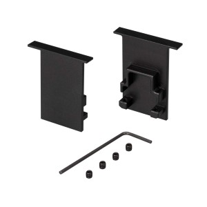 Заглушка SL-COMFORT-2542-F BLACK глухая для профиля (Металл)