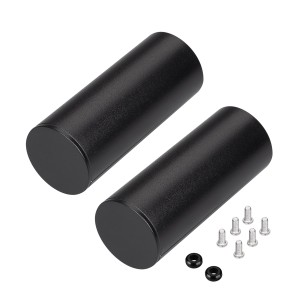 Заглушка ROUND-D36-360 BLACK с отверстием (Arlight, Металл) для профиля