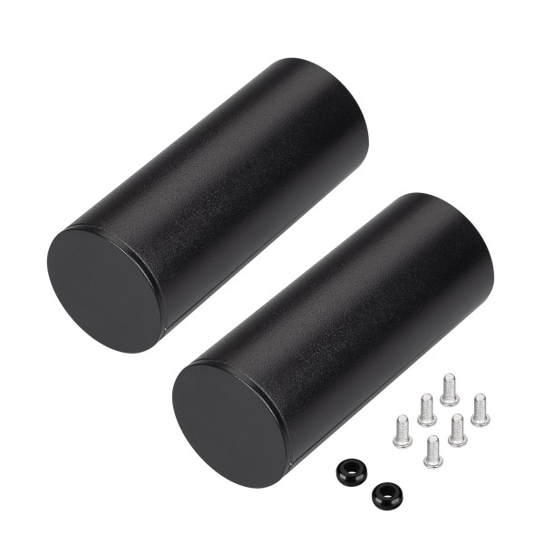 Заглушка ROUND-D36-360 BLACK с отверстием (Arlight, Металл) для профиля