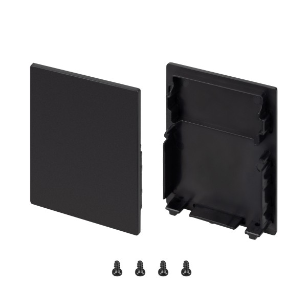 Заглушка SL-LINE-4050-3L-MIDDLE BLACK глухая для профиля