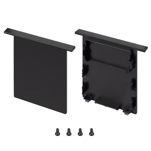 Заглушка SL-LINIA52-3L-F-MIDDLE BLACK глухая для профиля