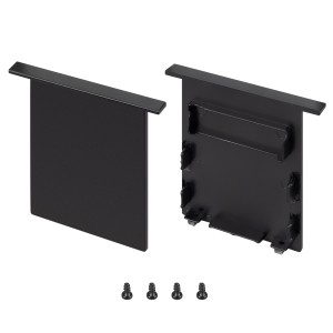 Заглушка SL-LINIA52-3L-F-LOW BLACK глухая для профиля