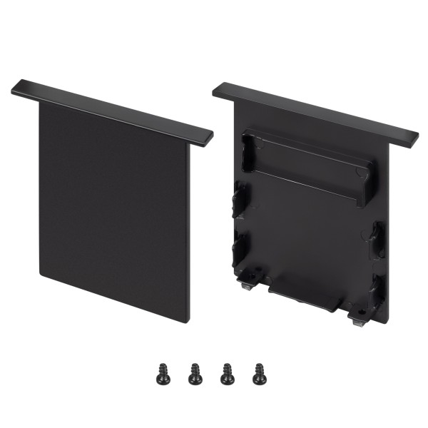 Заглушка SL-LINIA52-3L-F-LOW BLACK глухая для профиля