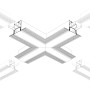 Коннектор Крестовина SL-LINIA55-FANTOM (Arlight, Металл) для профилей